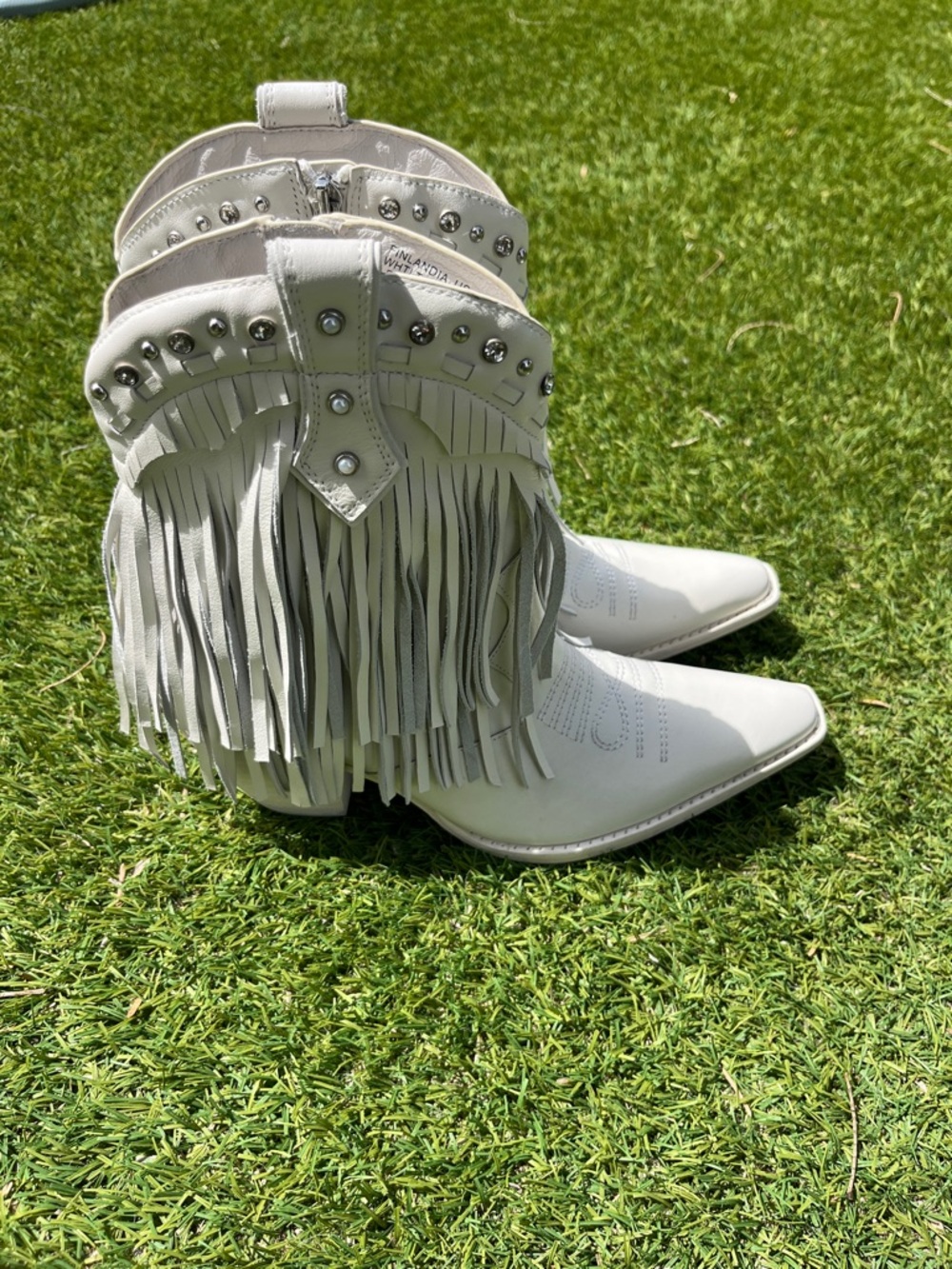 NWT ZIGIS FINLANDIA FRINGE LEATHER BOOTS - Picture 3 of 8